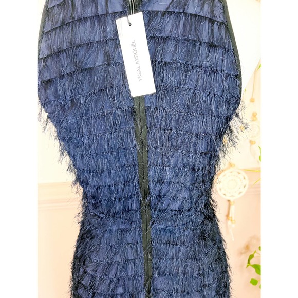 Yigal Azrouël Evening Gown Silk Navy NWT Sz 2 - Picture 5 of 9